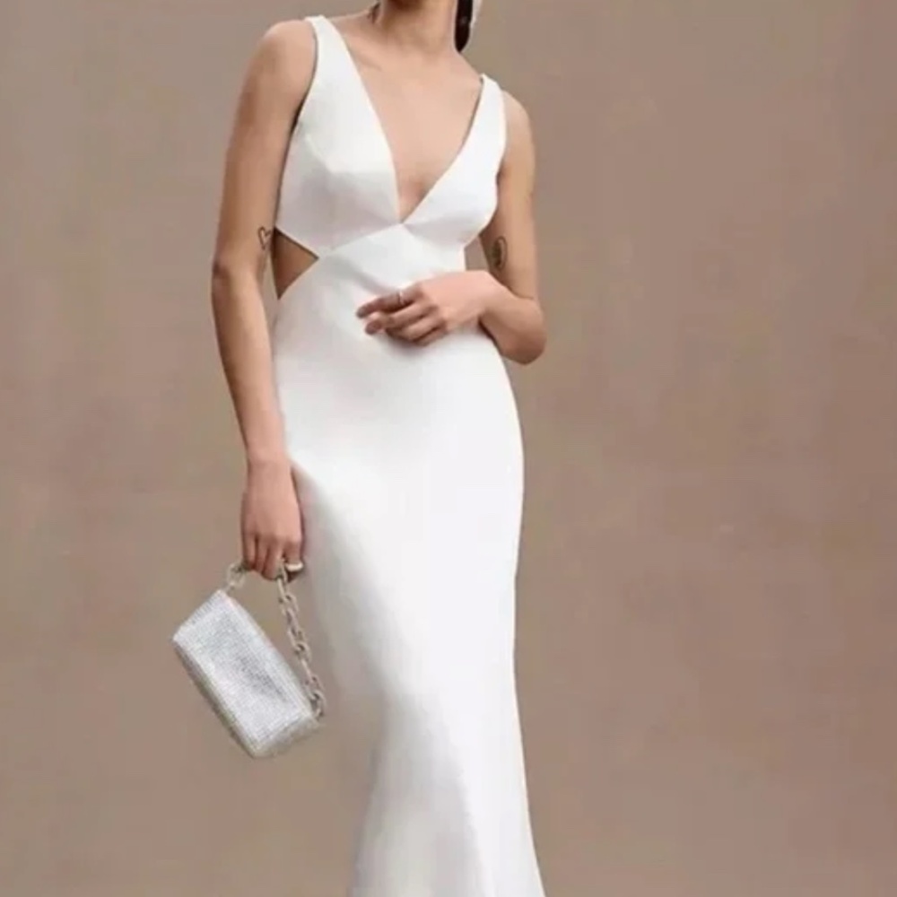 Anthropologie white dress with cut out back- Sachin and Babi
